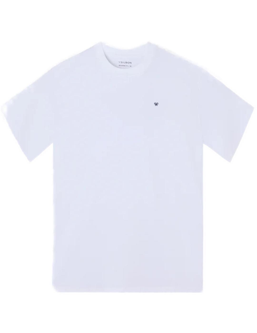 Camiseta Silbon relax fit sport colege manga corta de hombre