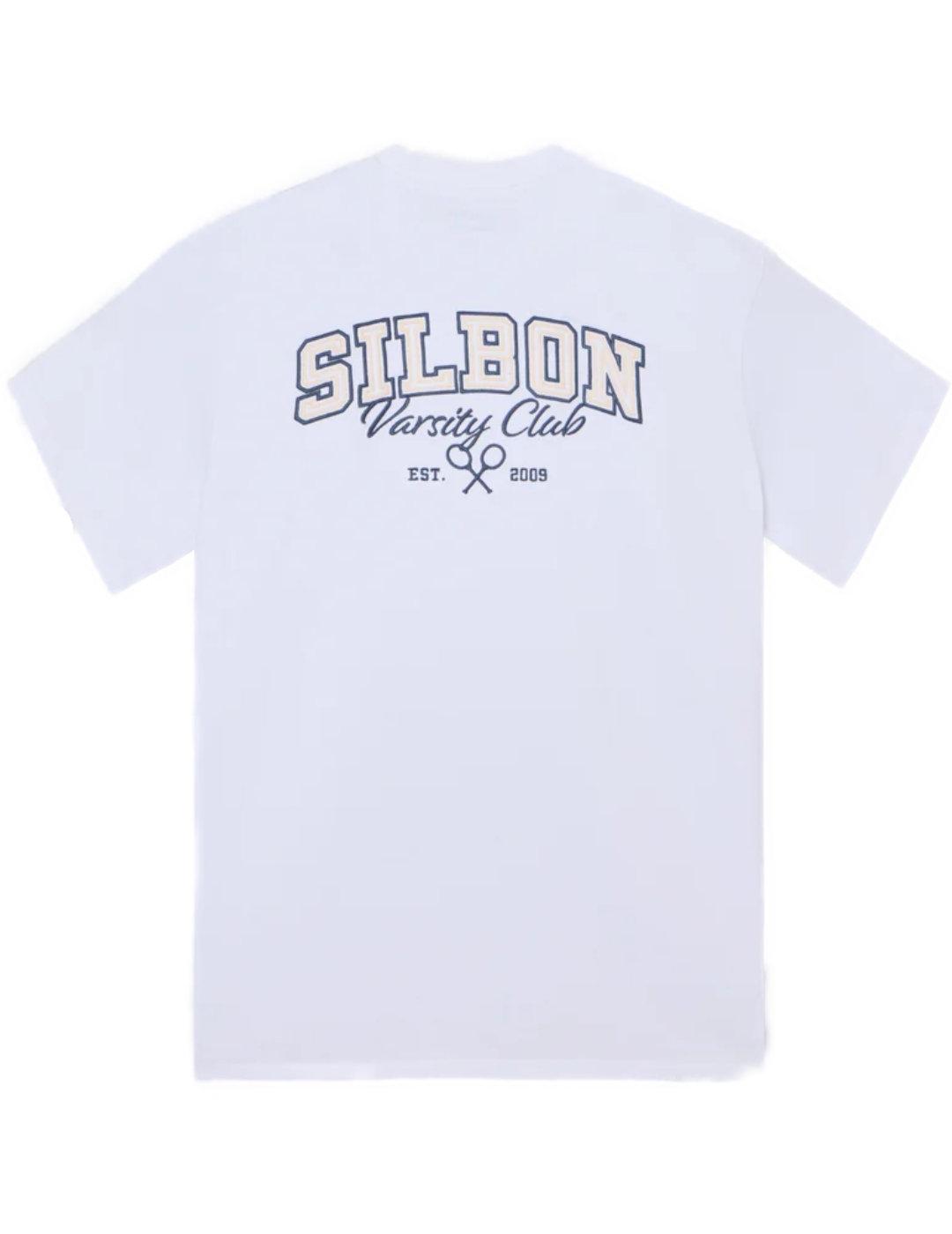 Camiseta Silbon relax fit sport colege manga corta de hombre
