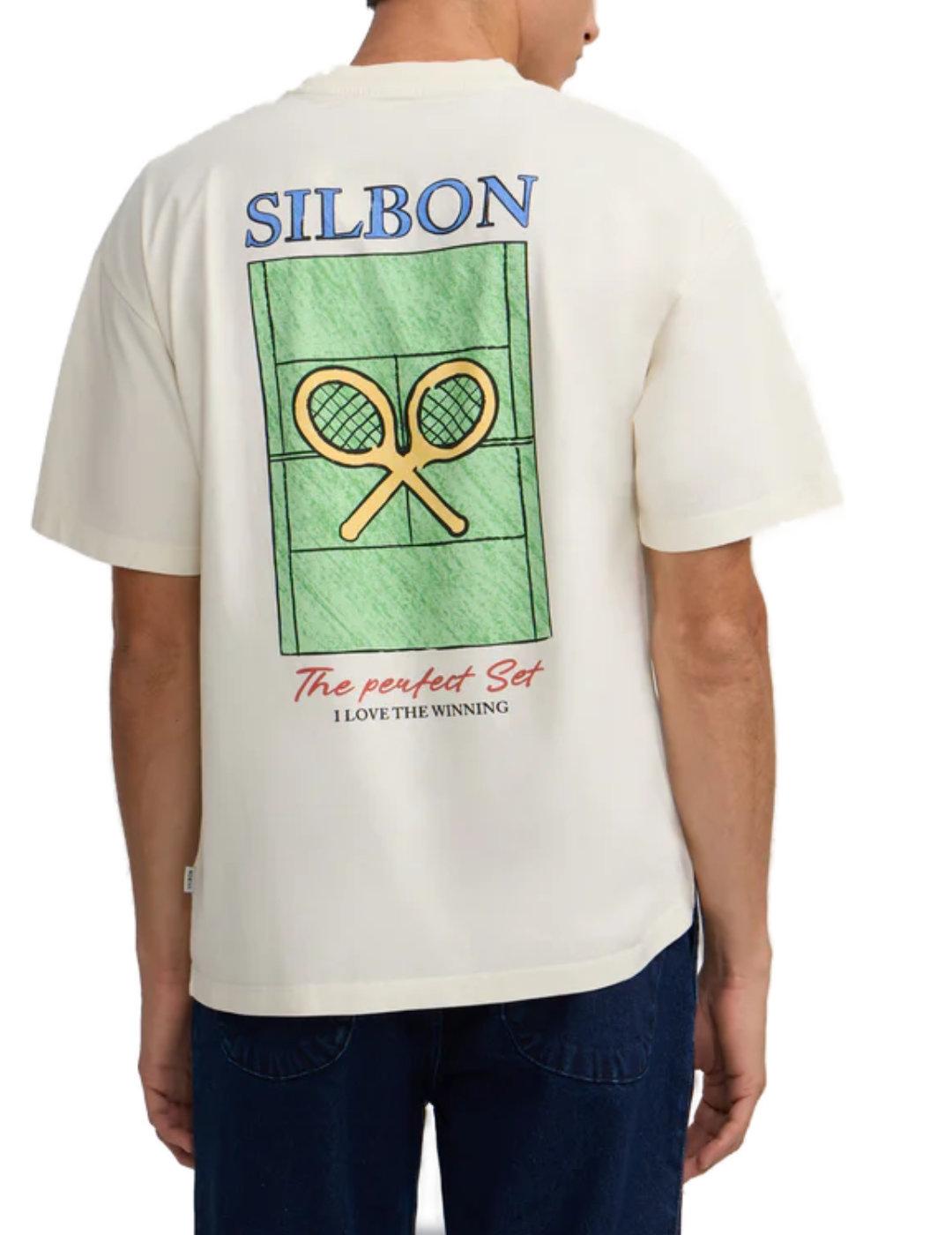 Camiseta Silbon perfect set blanca oversize para hombre