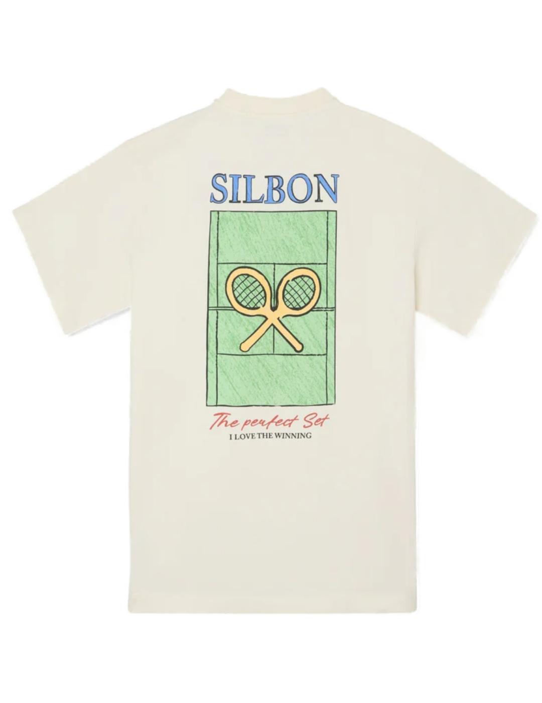 Camiseta Silbon perfect set blanca oversize para hombre