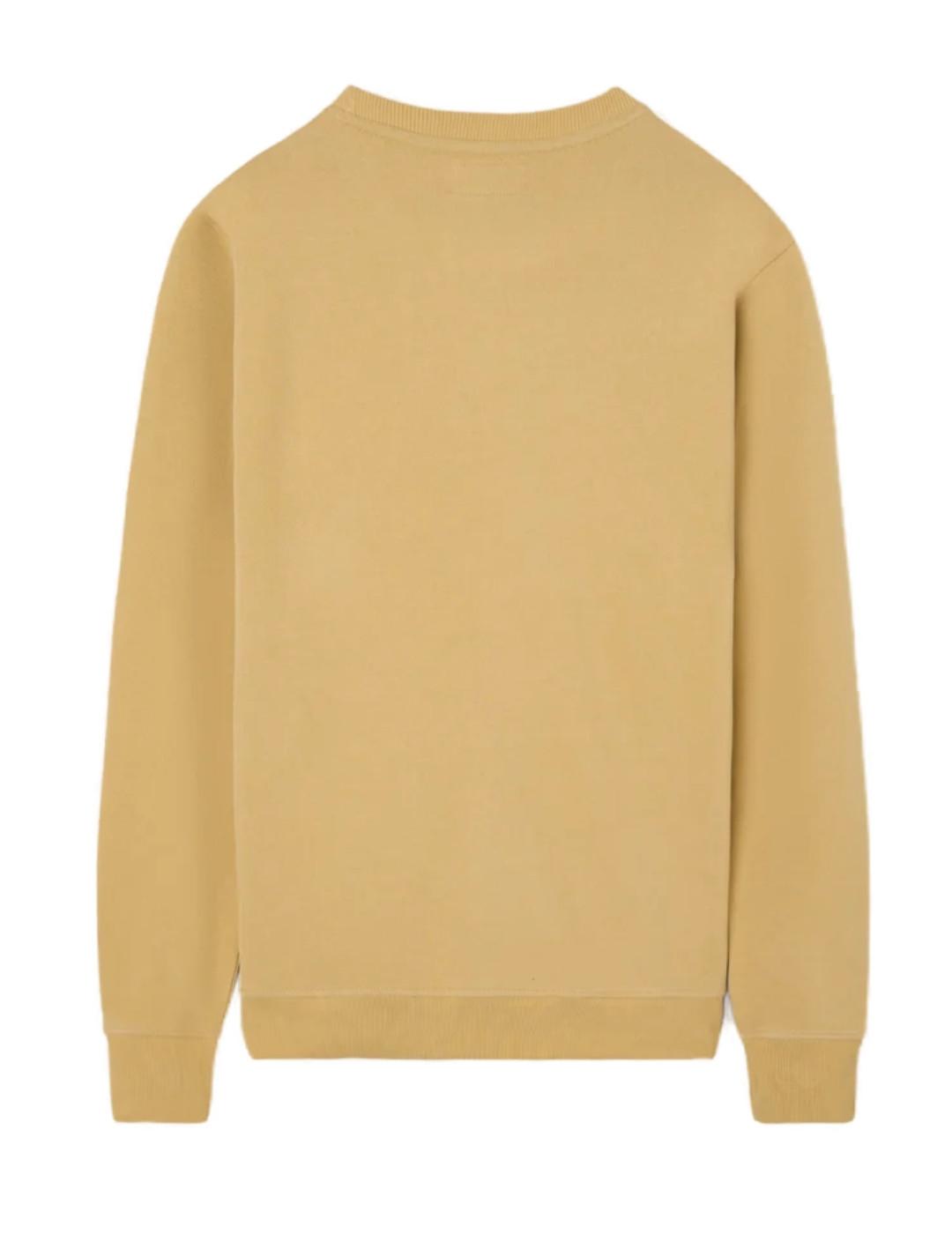 Sudadera Silbon minilogo mostaza sin cpucha de hombre