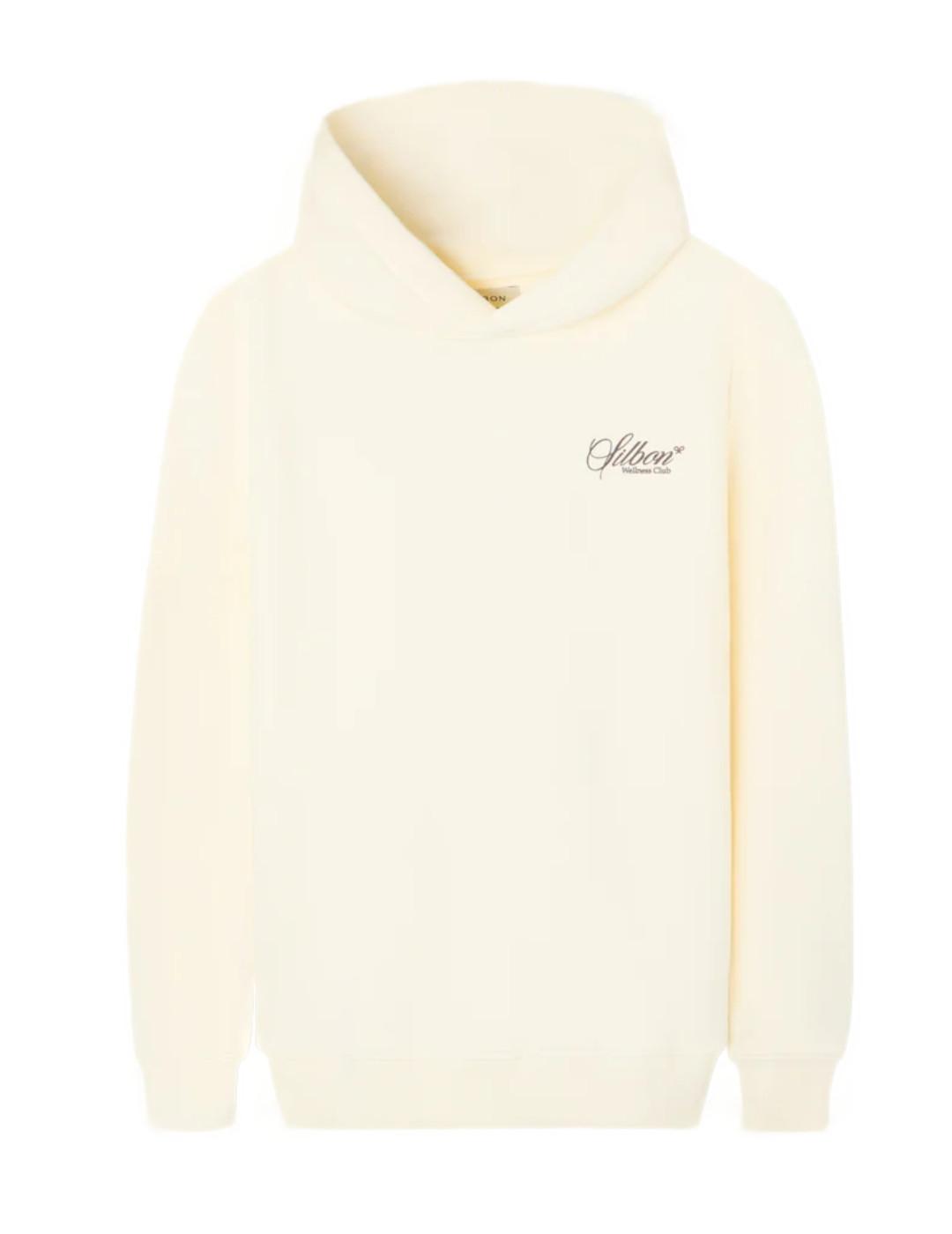 Sudadera Silbon hoodie wellness crema capucha de hombre
