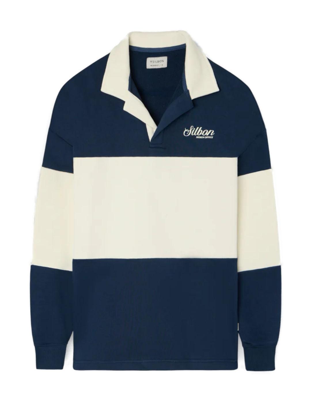Sudadera Silbon cuello marino y blanco cuello polo de hombre
