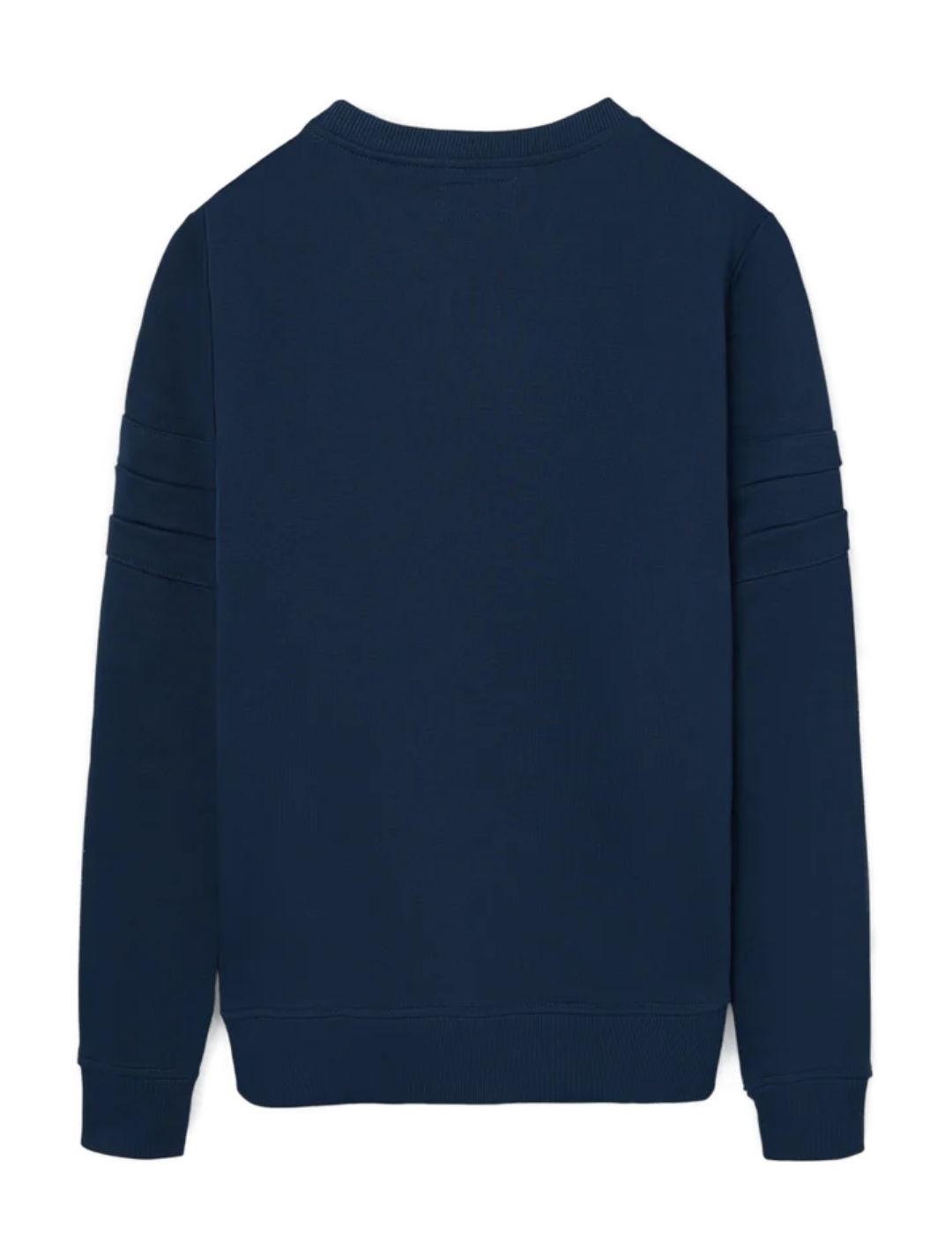 Sudadera Silbon raqueta en relieve a tono marino de hombre