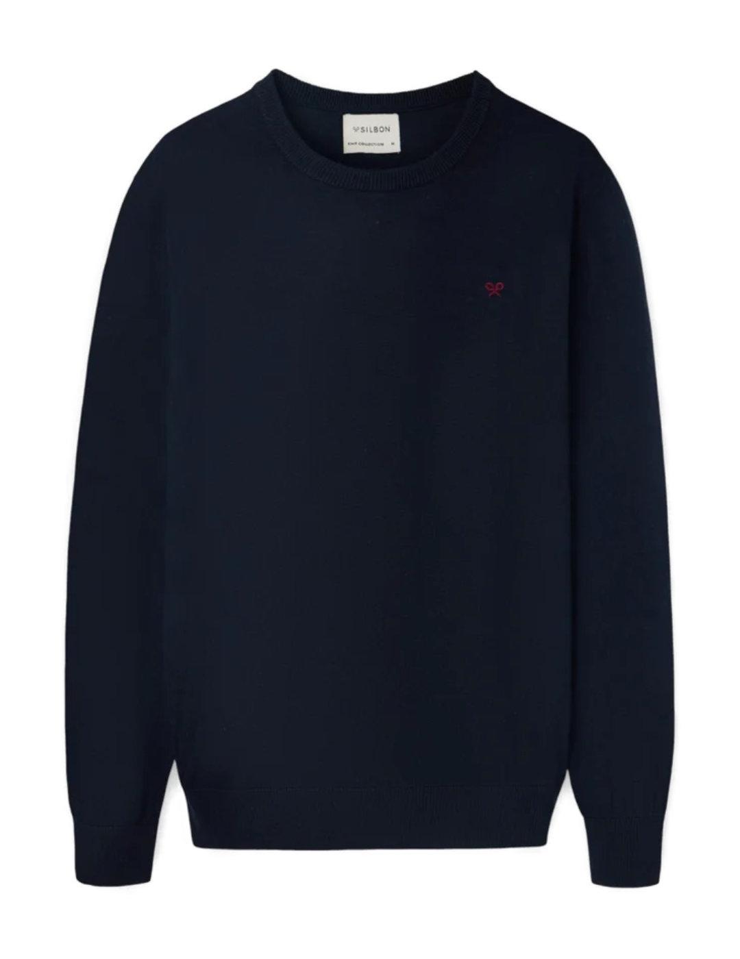 Jersey Silbon classic cuello redondo marino para  hombre