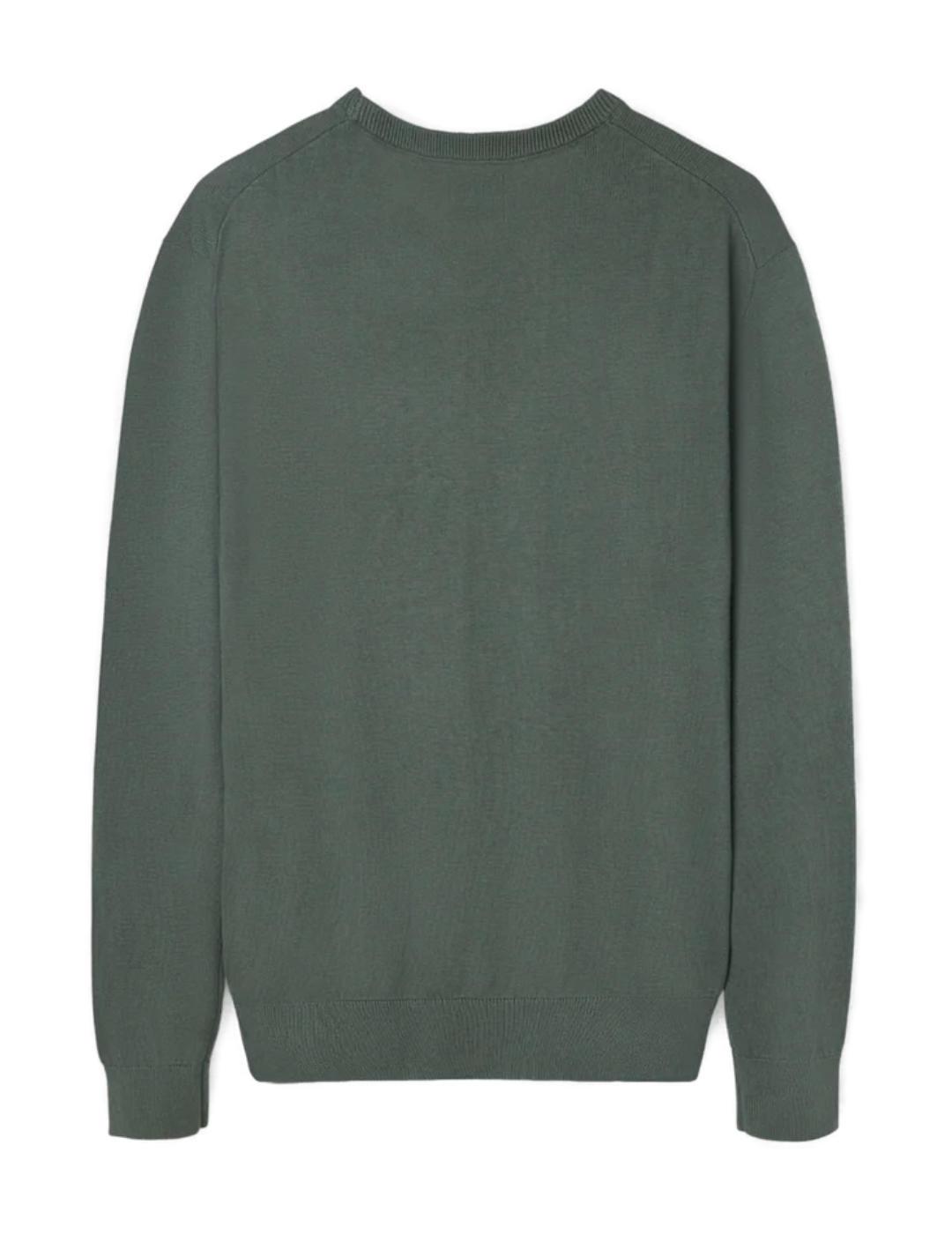 Jersey Silbon classic cuello redondo verde para  hombre