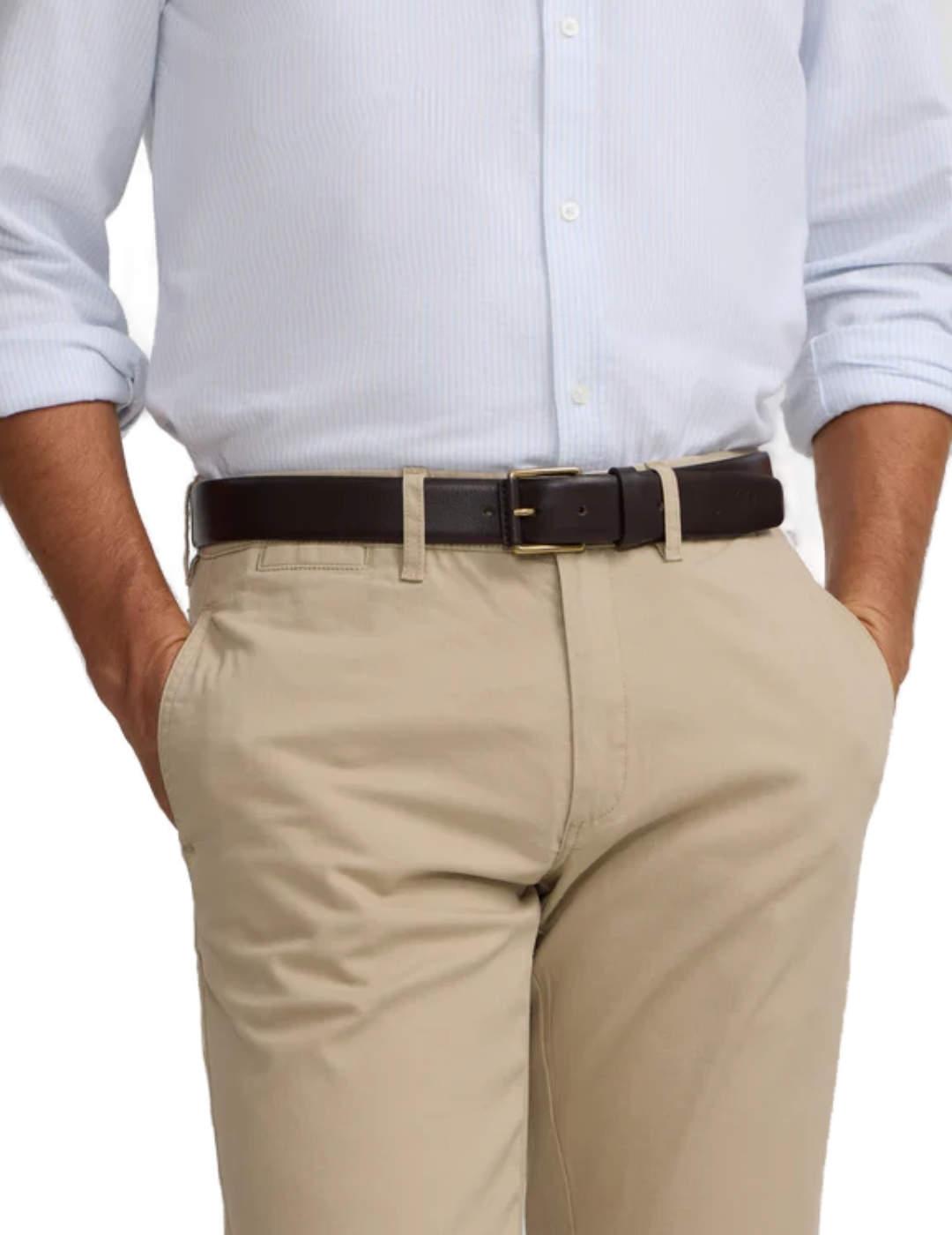 Pantalón Silbon chino casual beige slim fit para hombre