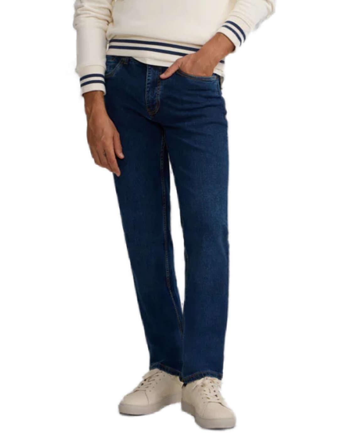 Pantalón Silbon sport denim azul oscuro Slim fit para hombre