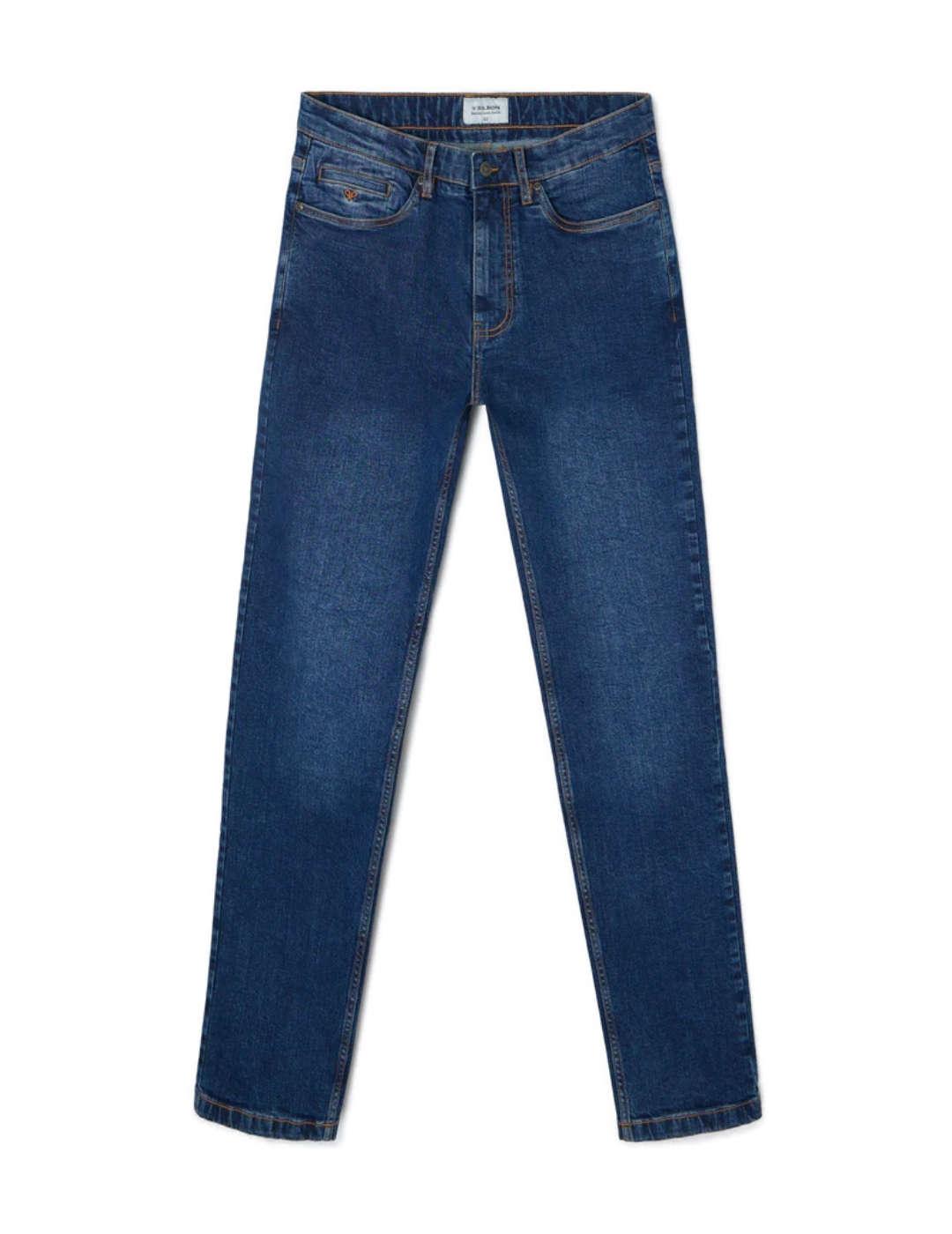 Pantalón Silbon sport denim azul oscuro Slim fit para hombre