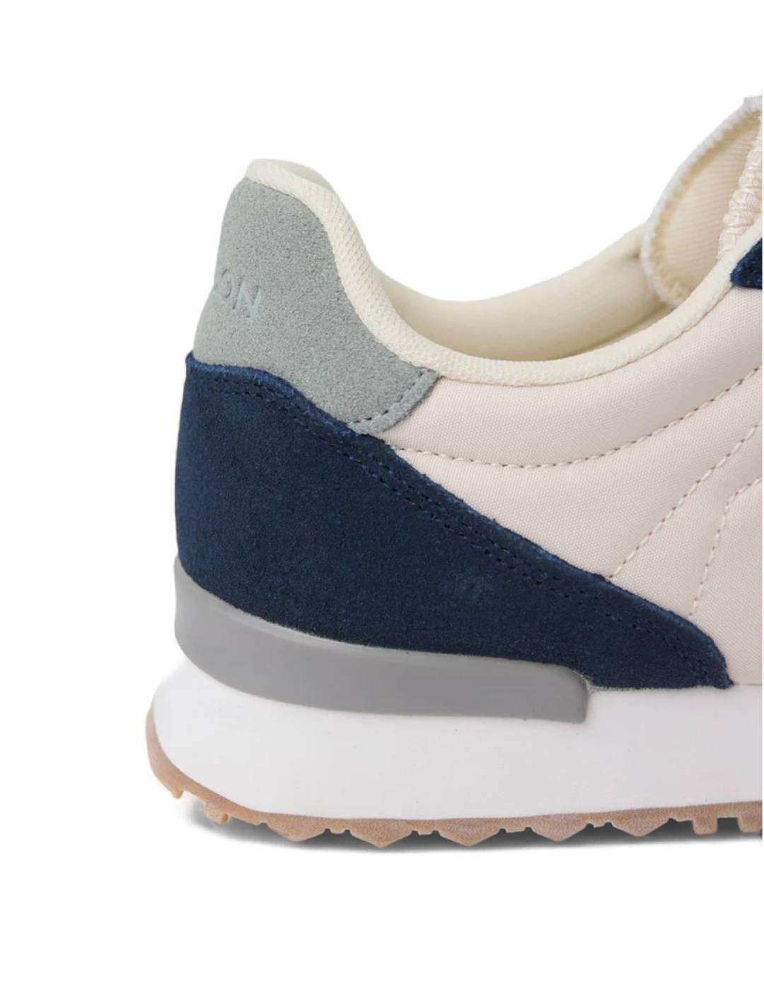 Zapatilla Silbon running  multicolor beigey azul para hombre