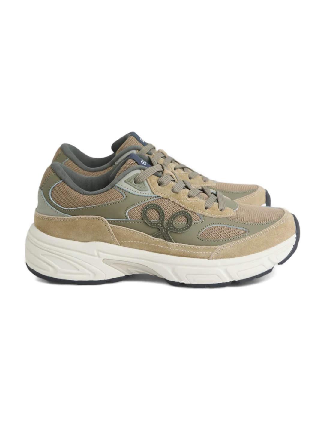 Zapatilla Silbon running tonos verdes para hombre