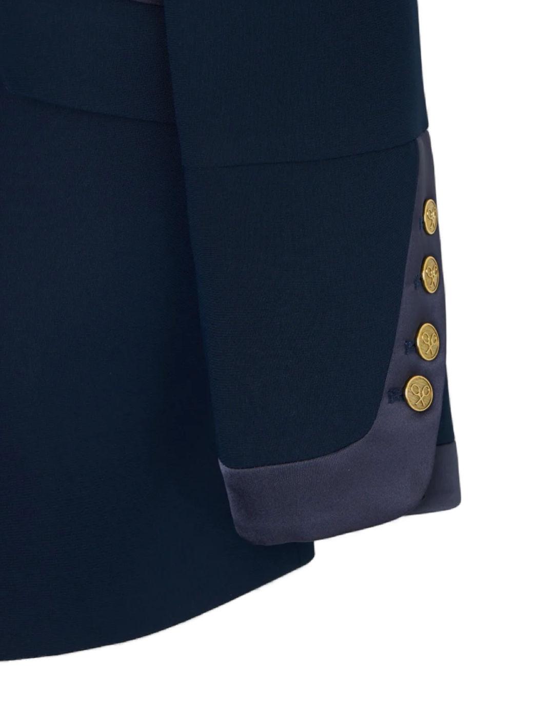 Americana Silbon clásica satén marino Regular fit para mujer