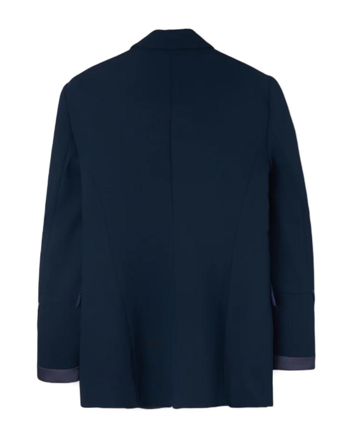 Americana Silbon clásica satén marino Regular fit para mujer