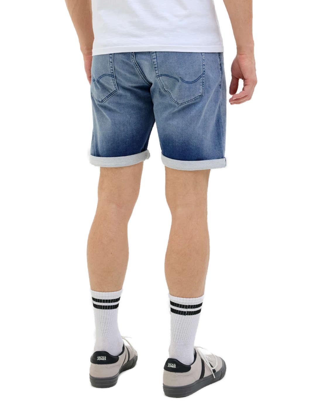 Bermuda Jack&Jones Rick vaquero azul medio rotos para hombre