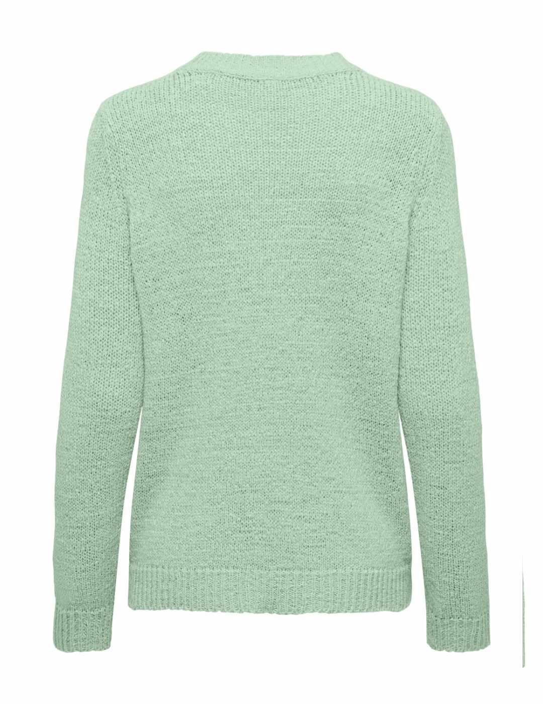 Cárdigan Only Genna verde menta calada sin cierre para mujer