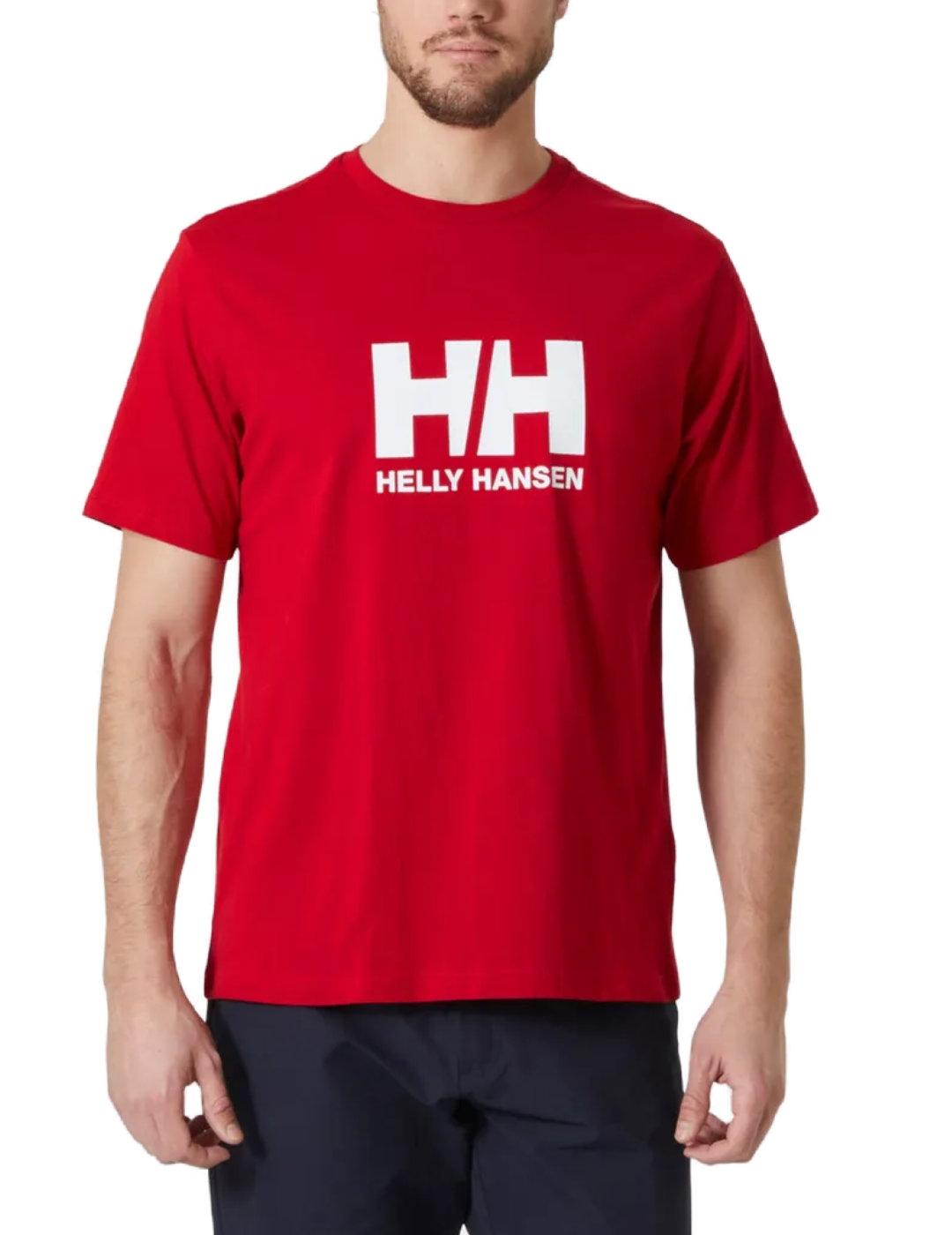 Camiseta Helly Hansen Logo roja manga corta para hombre