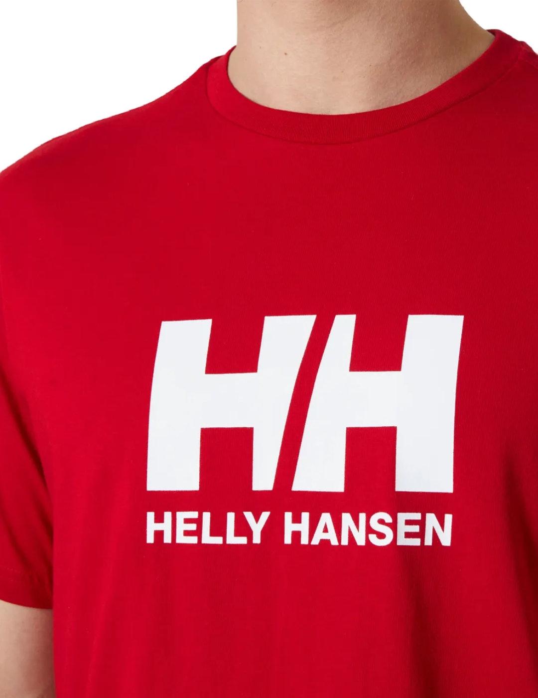 Camiseta Helly Hansen Logo roja manga corta para hombre