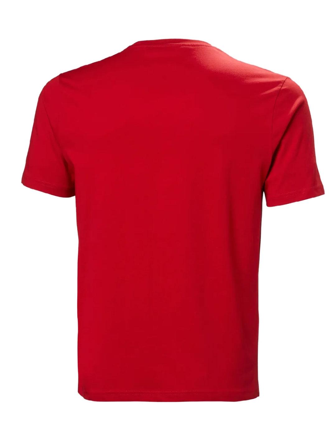 Camiseta Helly Hansen Logo roja manga corta para hombre