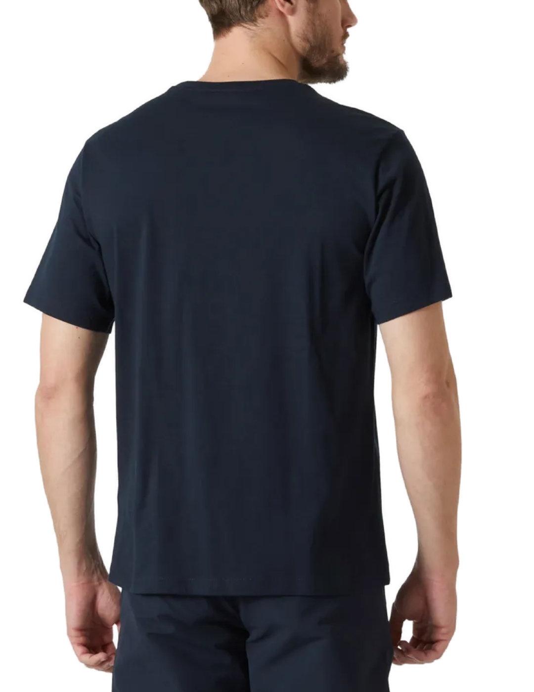 Camiseta Helly Hansen azul marino manga corta de hombre