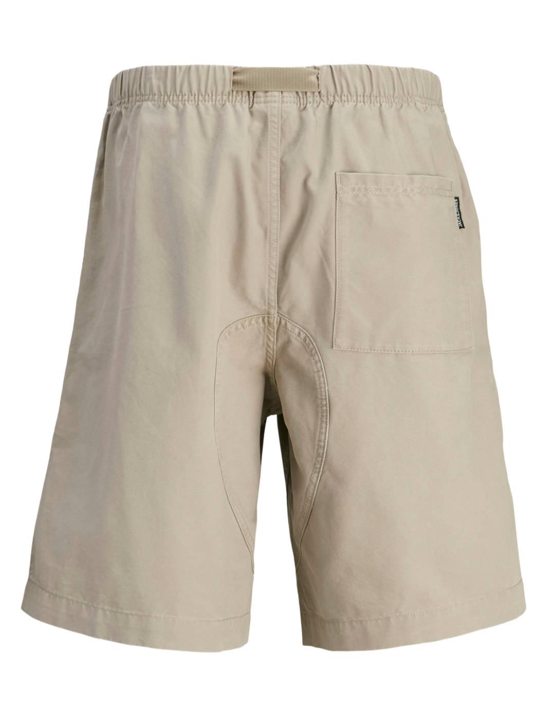 Bermuda Jack & Jones Towen tostada con cinturón para hombre