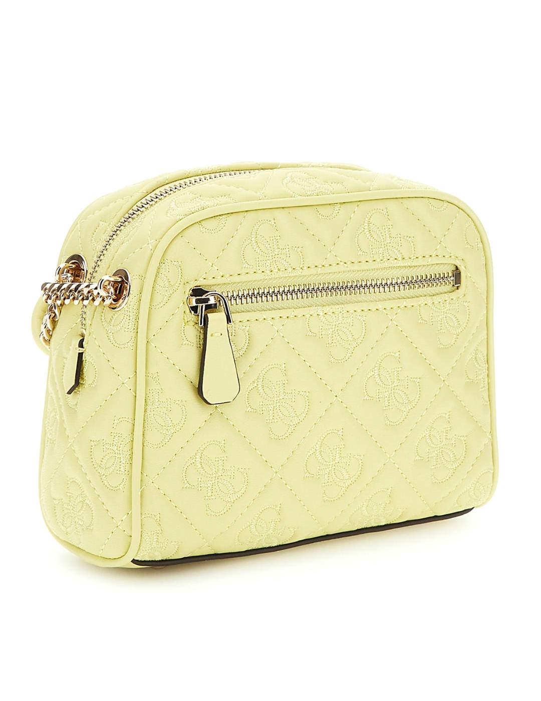 Bolso bandolera Guess Adelasia verde flúor para mujer