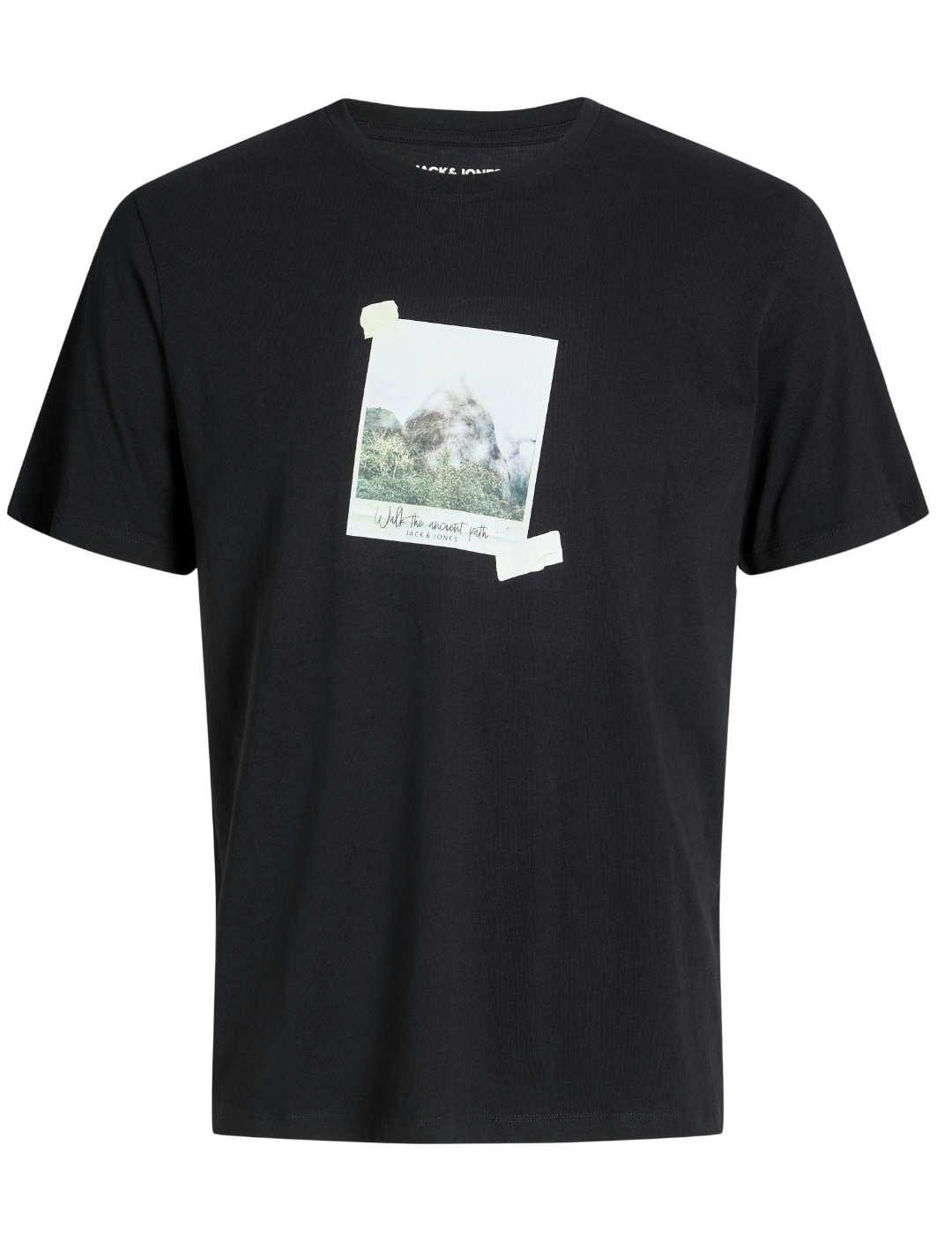 Camiseta Jack&Jones Ryu negra manga corta para hombre