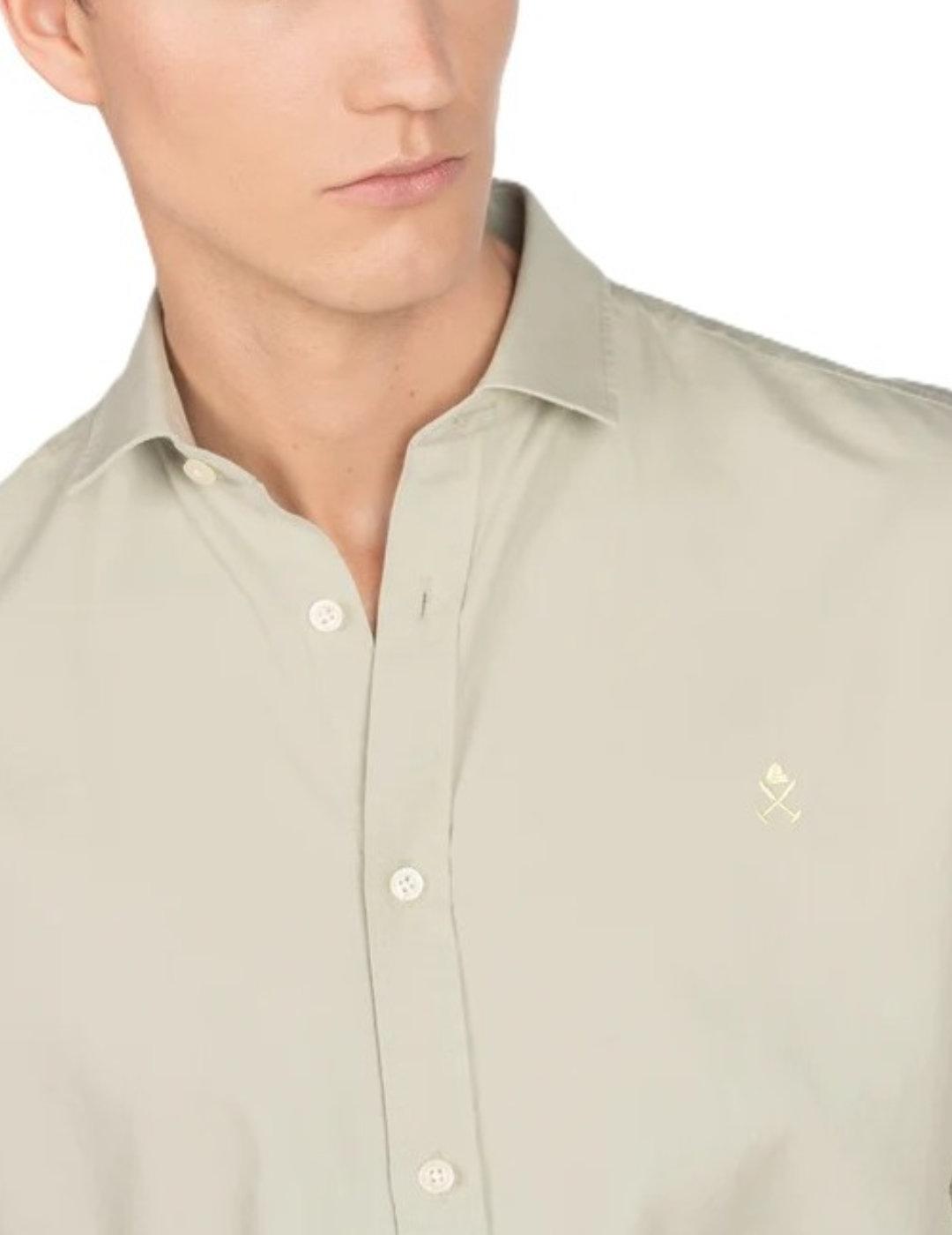 Camisa Harper Laguna Beach lino beige logotipo de hombre