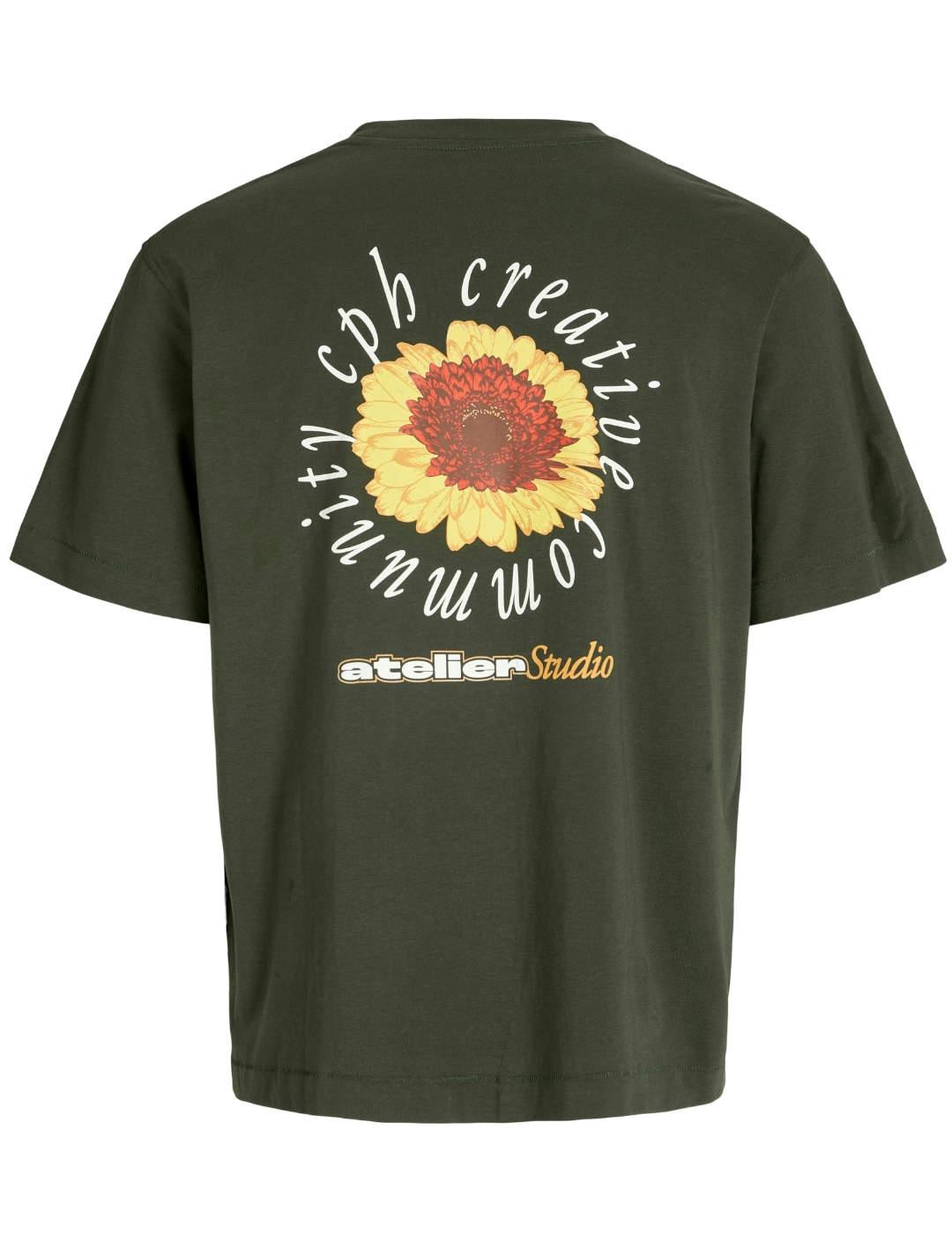 Camiseta Jack&Jones Rody verde manga corta para hombre