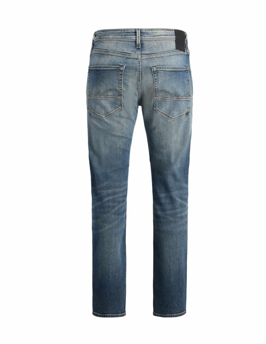 Vaquero Jack&Jones Mike azul desgastado recto para hombre