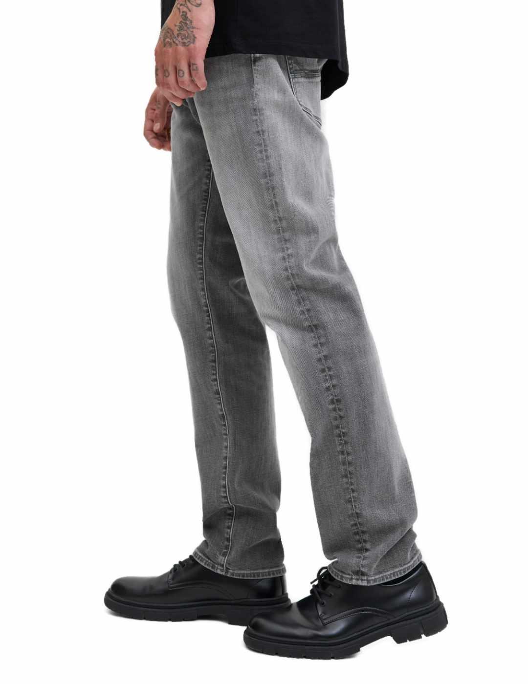 Vaquero Jack&Jones Mike gris desgastado recto para hombre