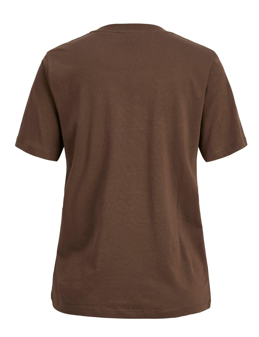 Camiseta JJXX Merle marrón manga corta para mujer