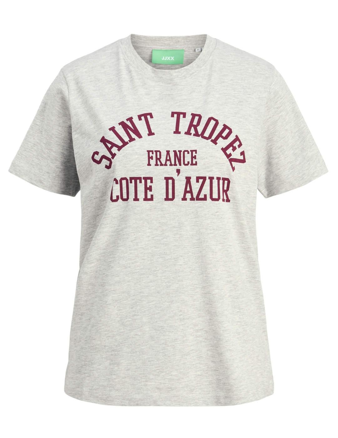 Camiseta JJXX Merle gris manga corta para mujer