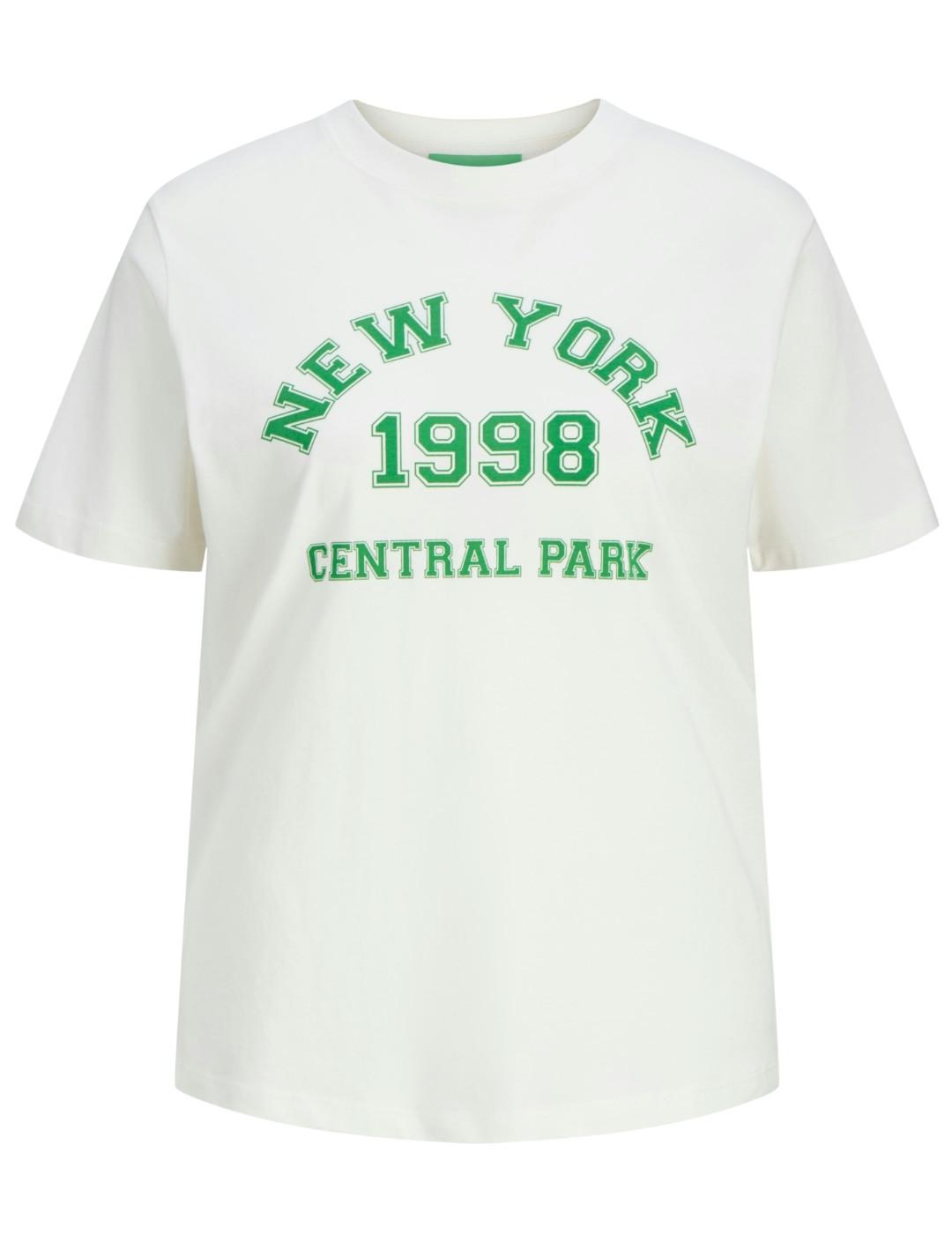 Camiseta JJXX Merle crudo manga corta para mujer