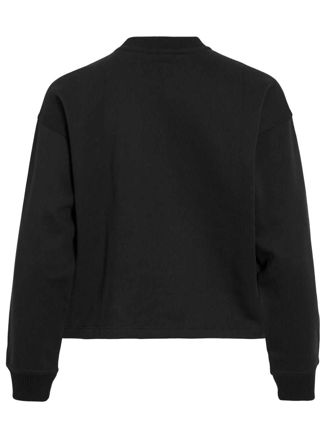 Bomber Vila Odessia negra botones y bolsillos para mujer