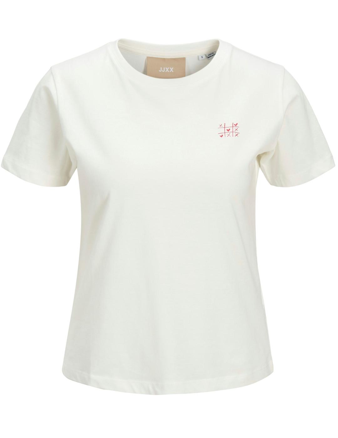 Camiseta JJXX blanca manga corta para mujer