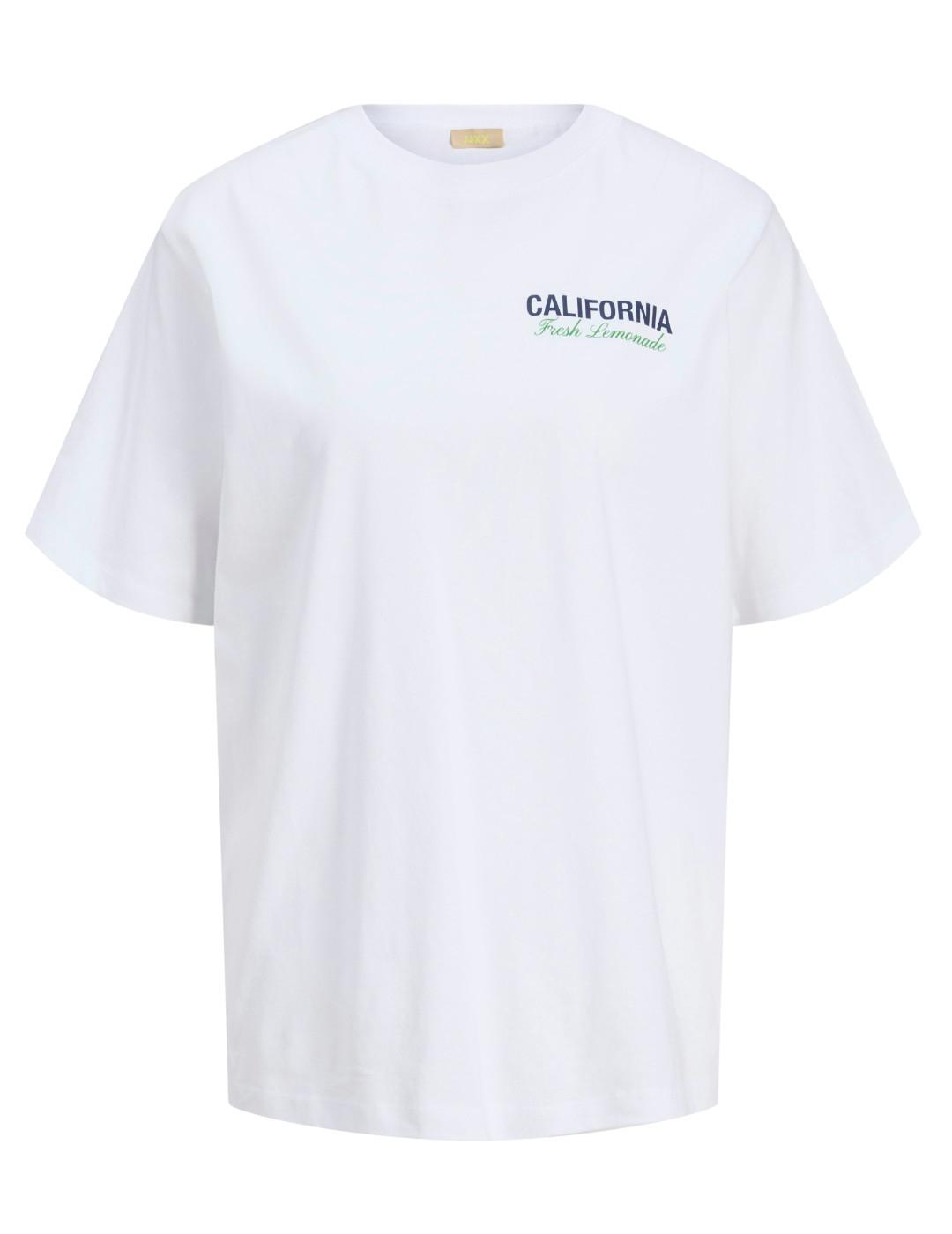 Camiseta JJXX blanca oversized para mujer