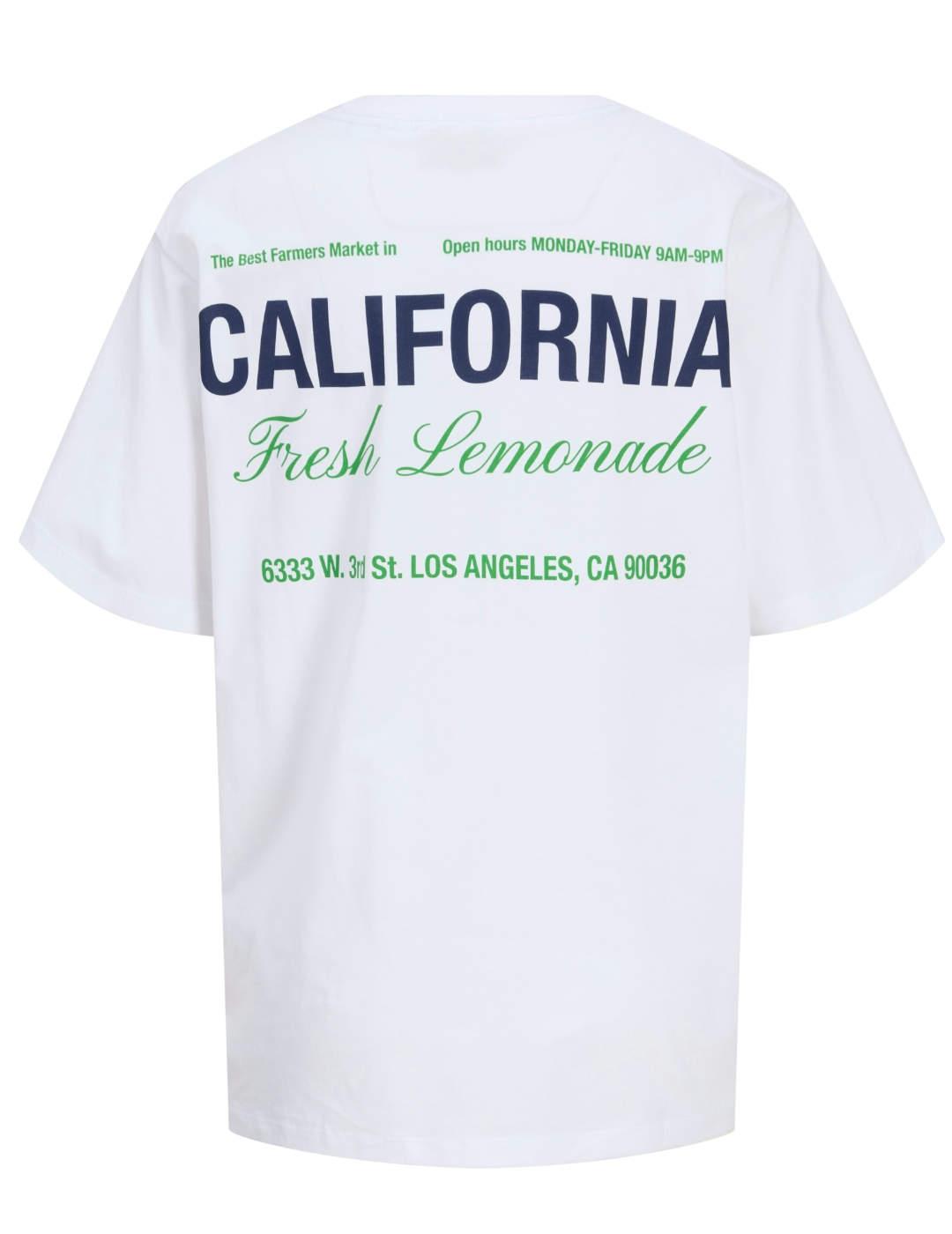 Camiseta JJXX blanca oversized para mujer