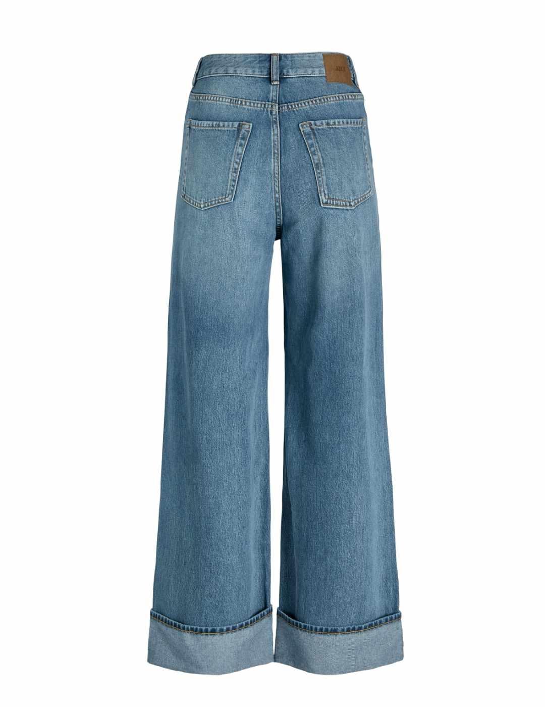 Vaquero JJXX Tokyo azul medio wide fit dobladillo para mujer