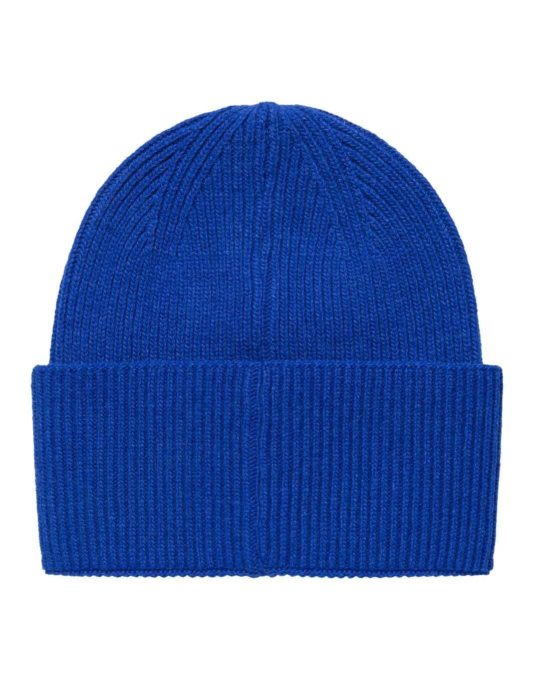 Gorro Replay de punto azul eléctrico dobladillo unisex