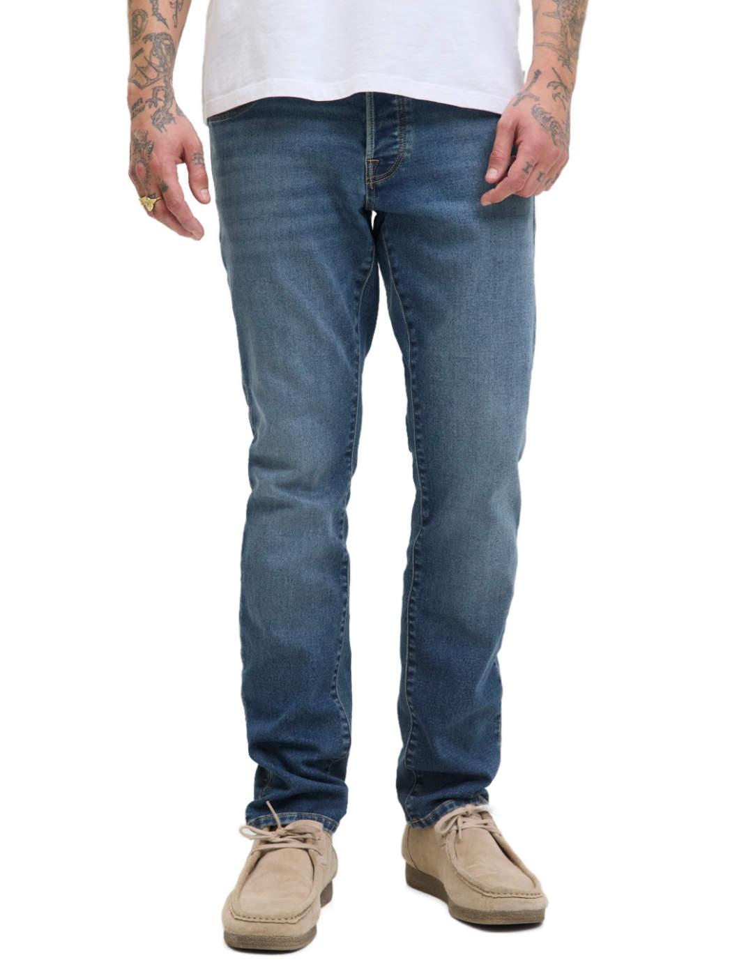 Vaquero Jack&Jones Glenn azul medio desgastado para hombre