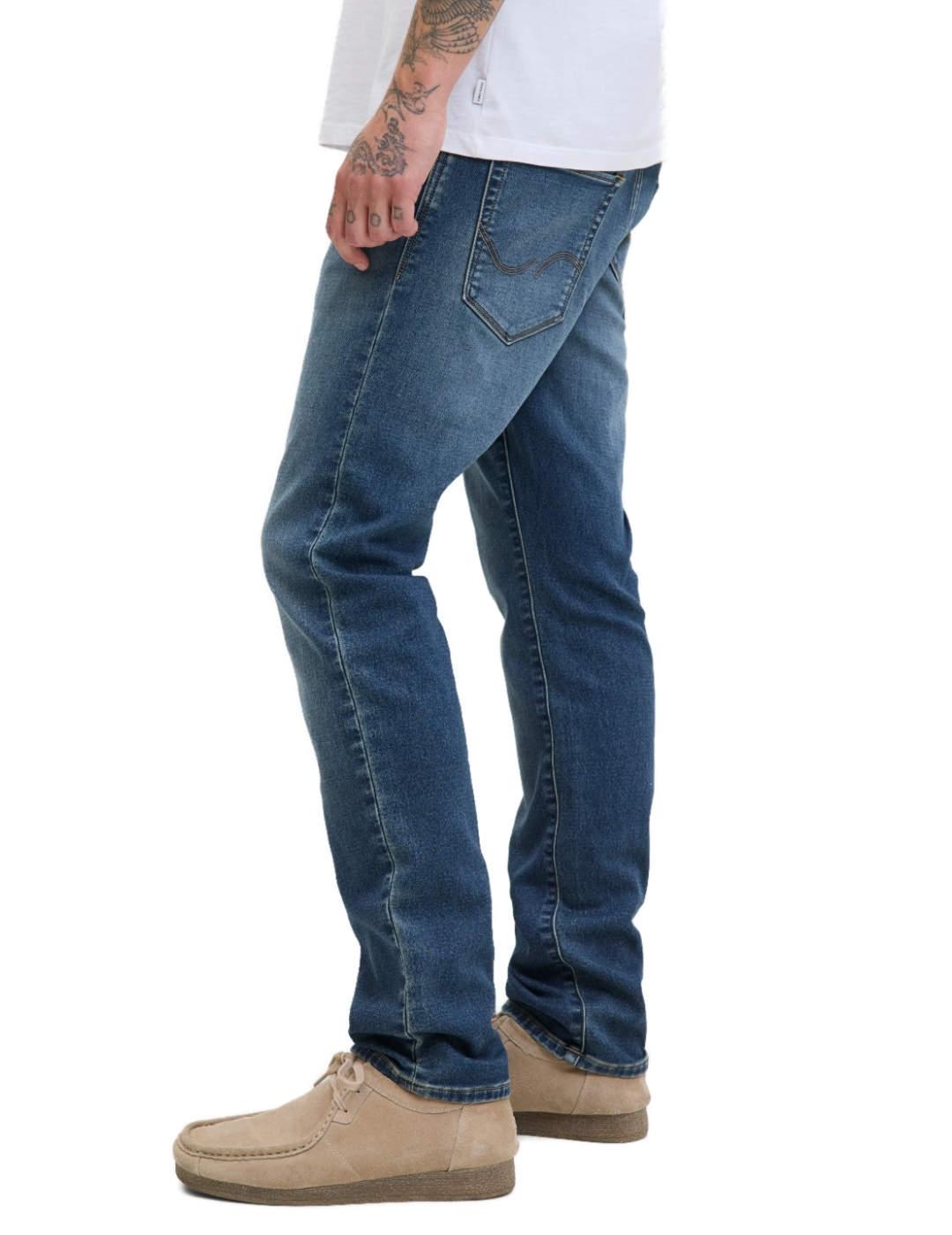 Vaquero Jack&Jones Glenn azul medio desgastado para hombre
