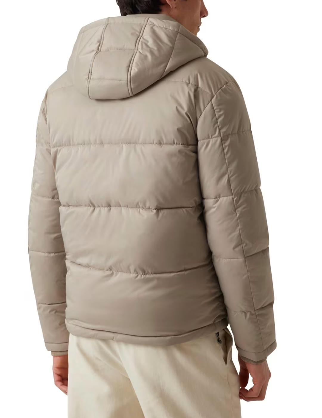 Chaqueta Guess Stretch con capucha khaki de hombre