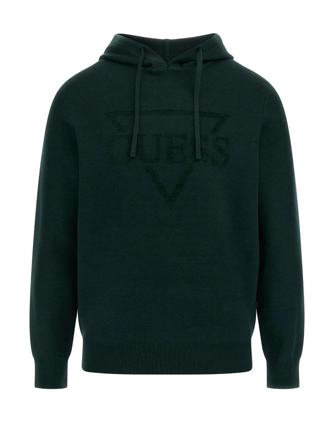 Sudadera Guess Joby Hoddie verde oscuro con capucha hombre