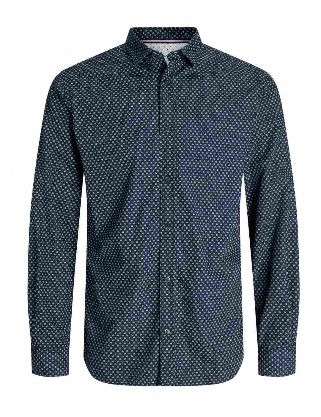 Camisa Jack&Jones Matheo azul estampada para hombre