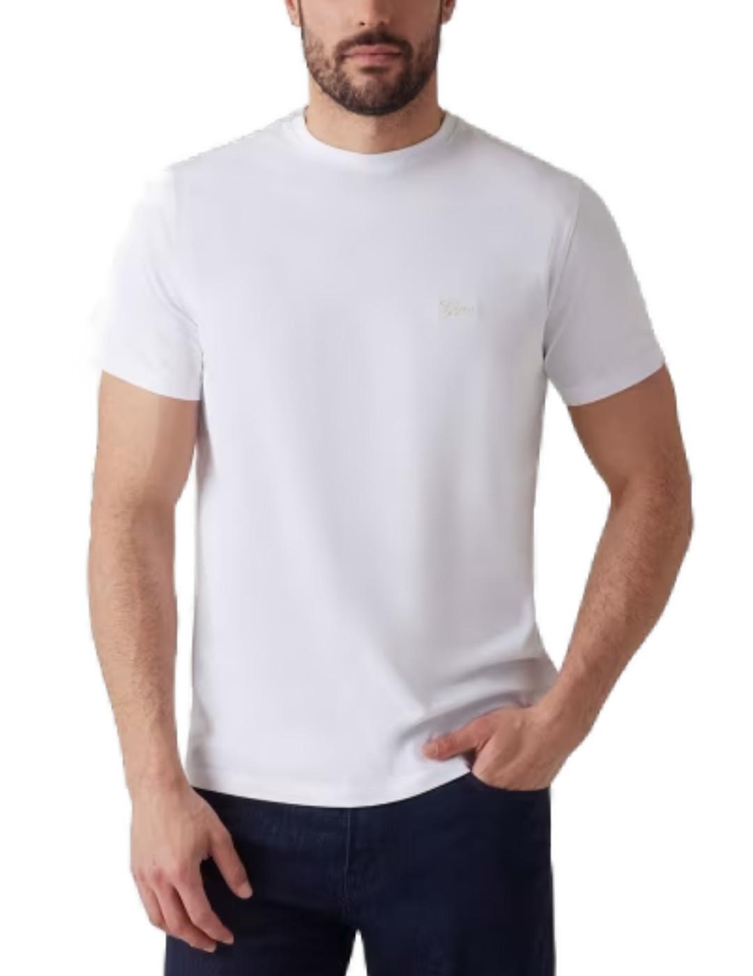 Camiseta Guess Basic blanca manga corta para hombre