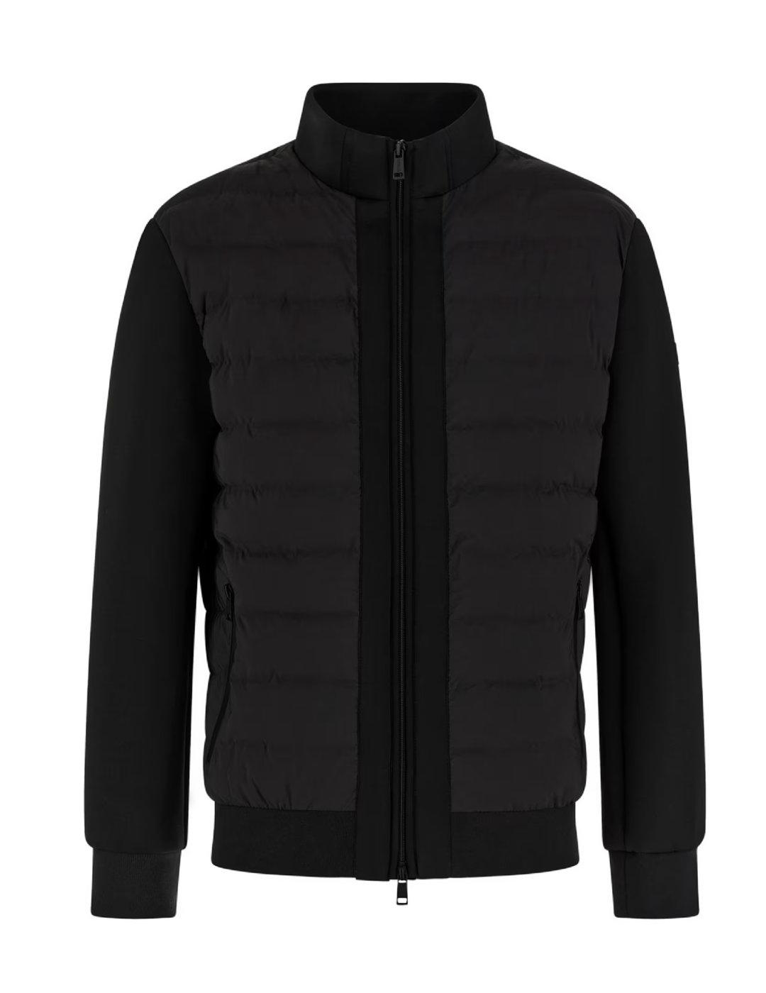 Chaqueta bomber Guess Quilted negra guateada para hombre