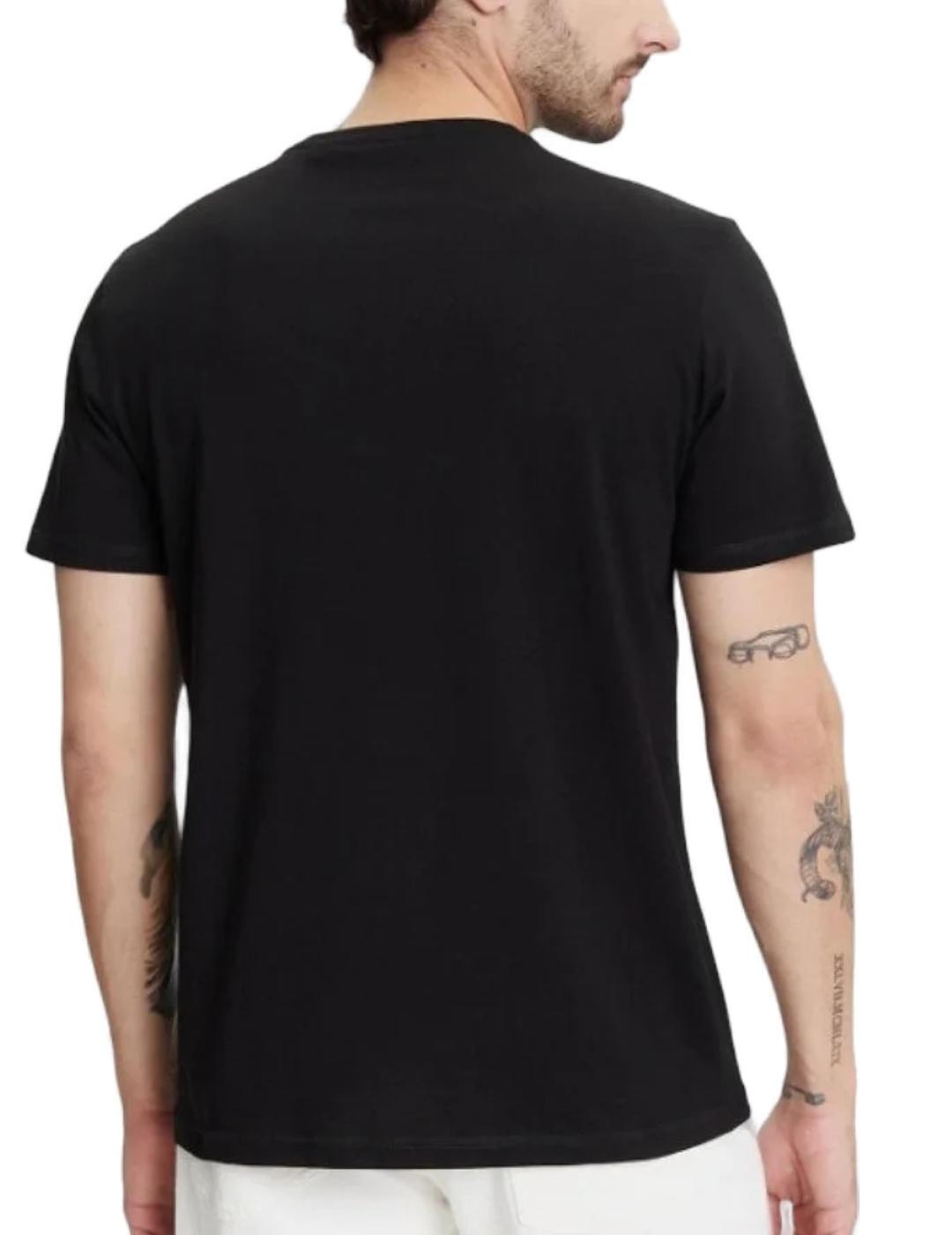 Camiseta Guess Triangle negra manga corta para hombre