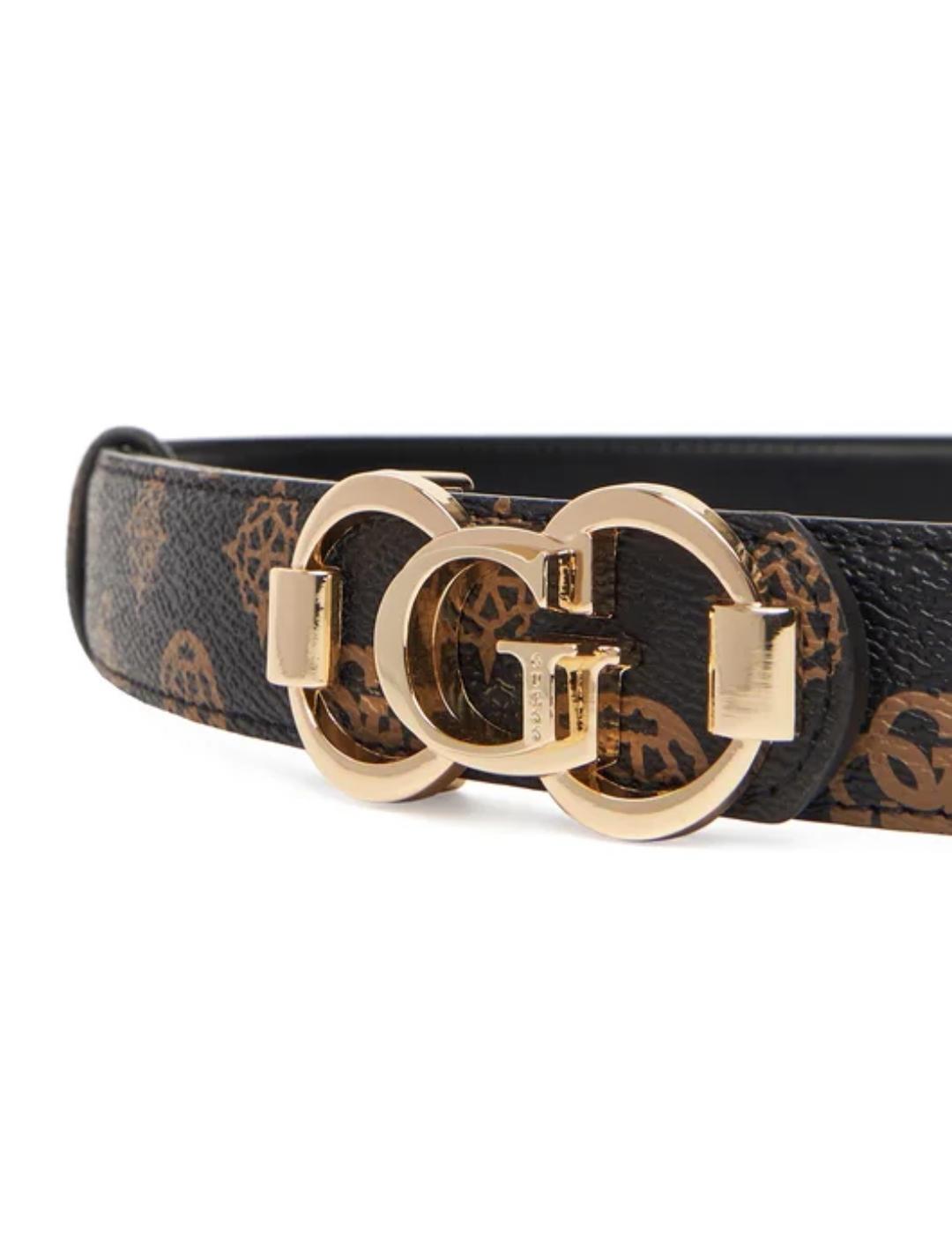 Cinturón Guess Rev&Not marrón logotipo para mujer