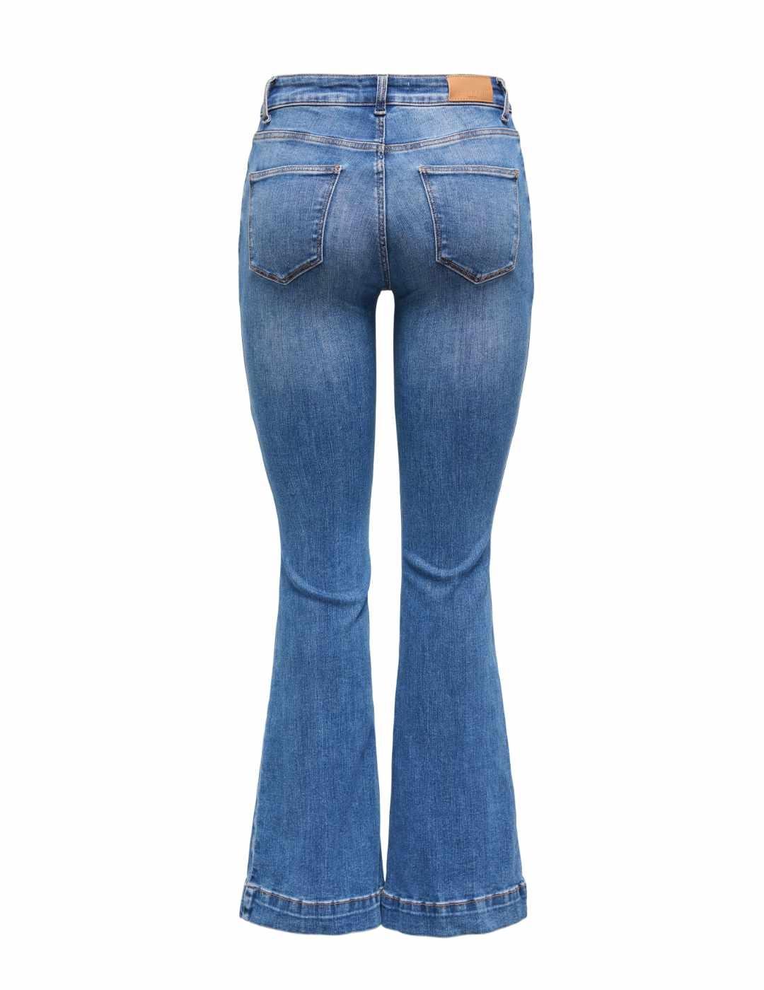Vaquero Only Blush flared azul medio desgastado para mujer