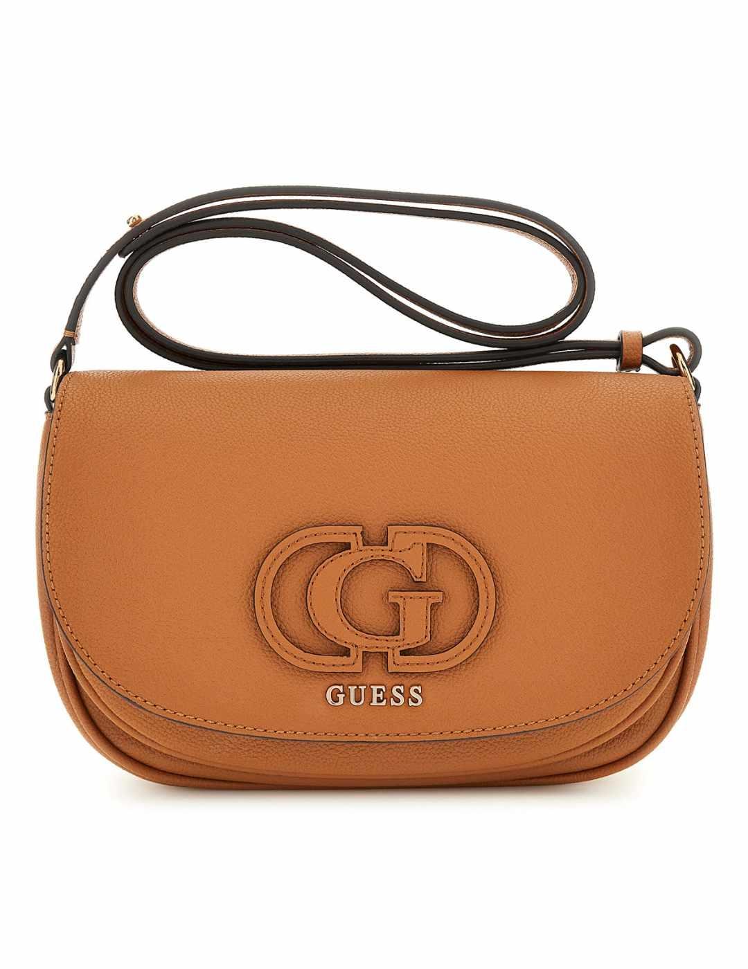 Bolso bandolera Guess Calebra convertible camel para mujer